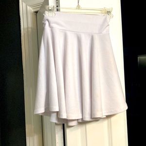 White mini bell shaped skirt